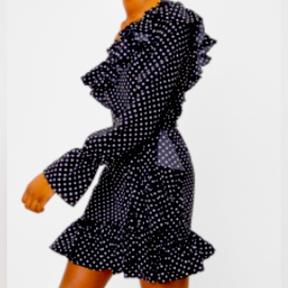 Nasty Gal one shoulder dress - Polka dot